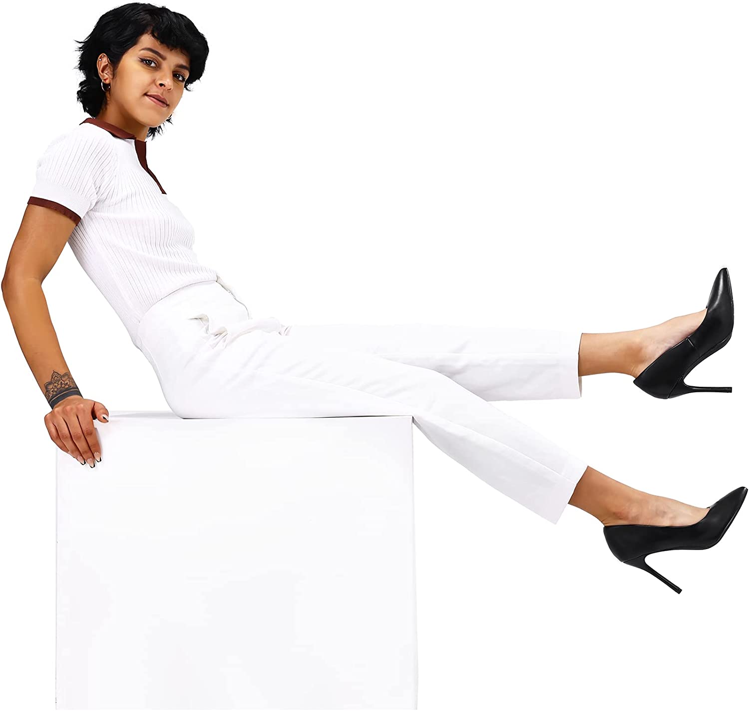 mysoft Women's Heels Pumps Pointed Toe 4IN Heels Dress Wedding Shoes