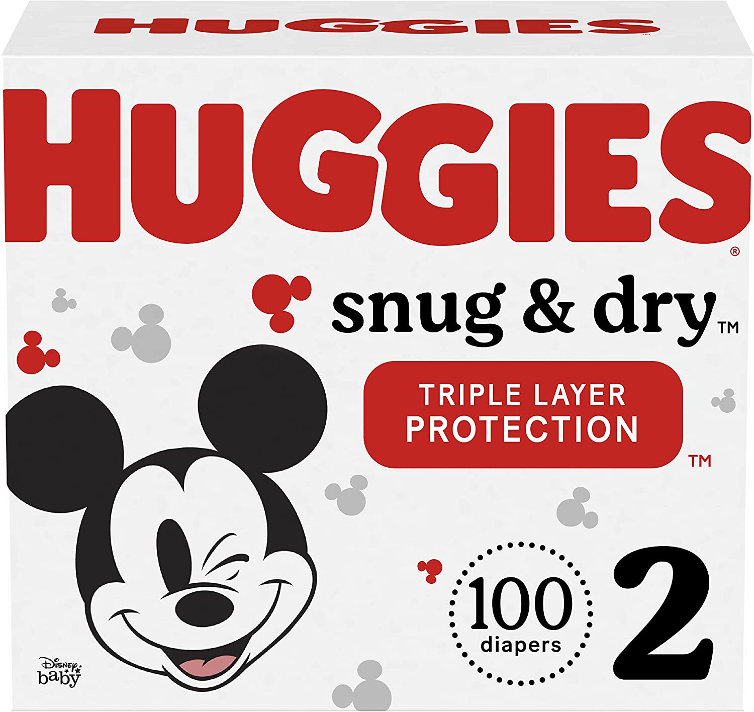 Huggies Snug & Dry Baby Diapers, Size 2 (12-18 lbs), 100 Ct