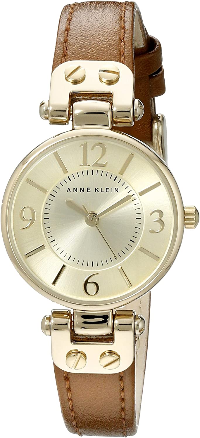 Anne Klein Women's Leather Strap Watch