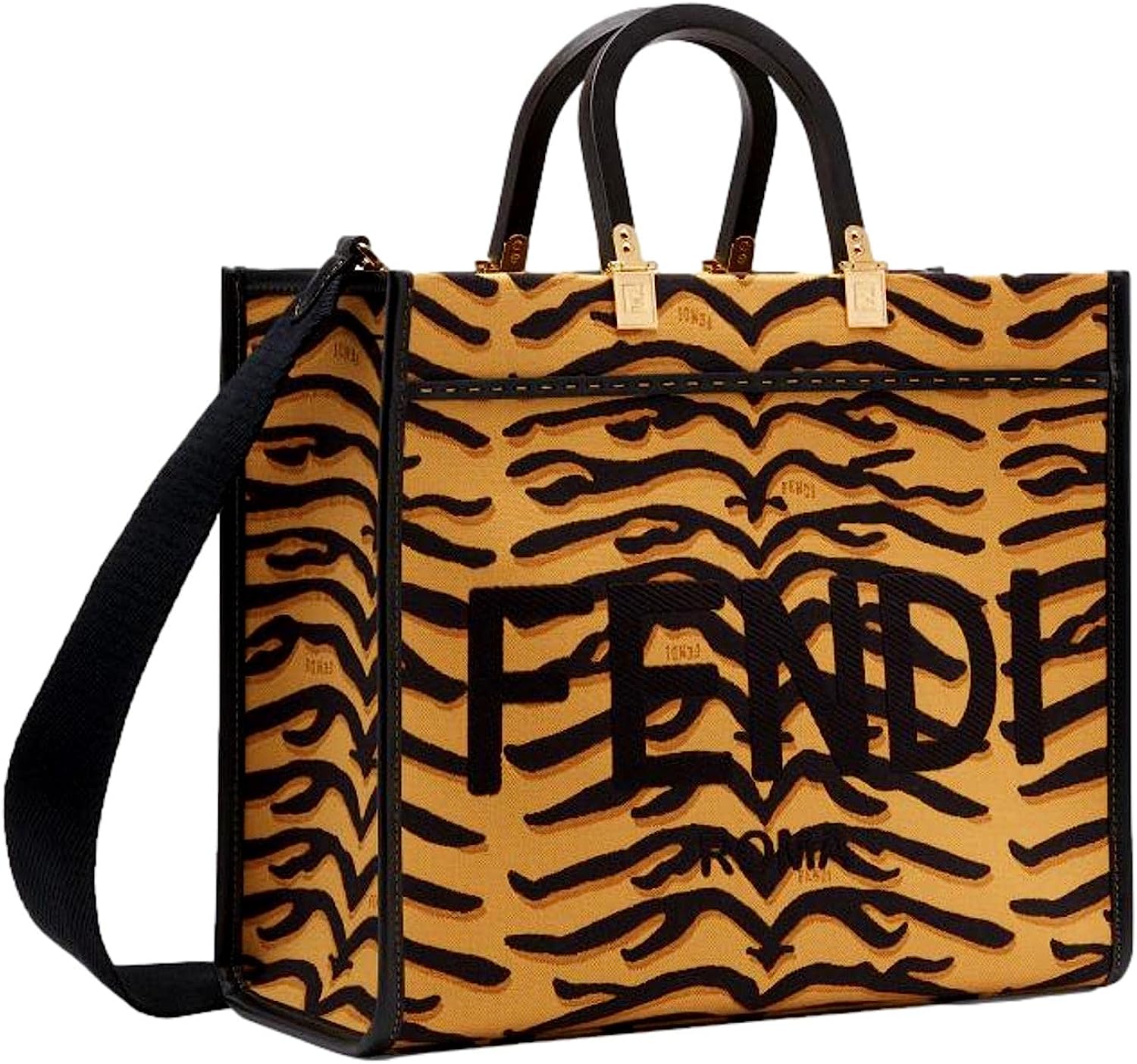 FENDI Womens Sunshine Tiger Canvas Tote 8BH386